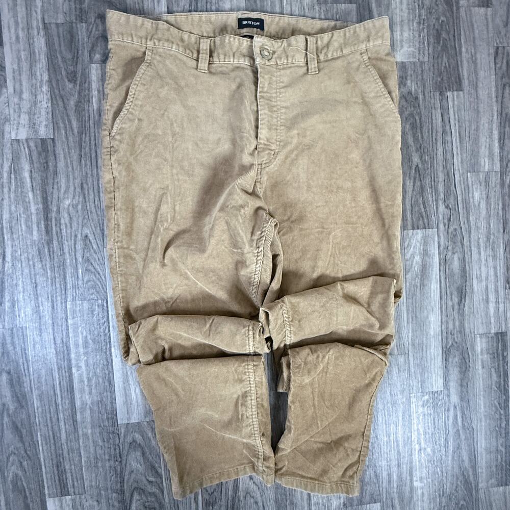 Brixton Choice Standard Fit Men’s Corduroy Pants Tan Brown Classic Casual